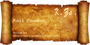 Kail Zsombor névjegykártya
